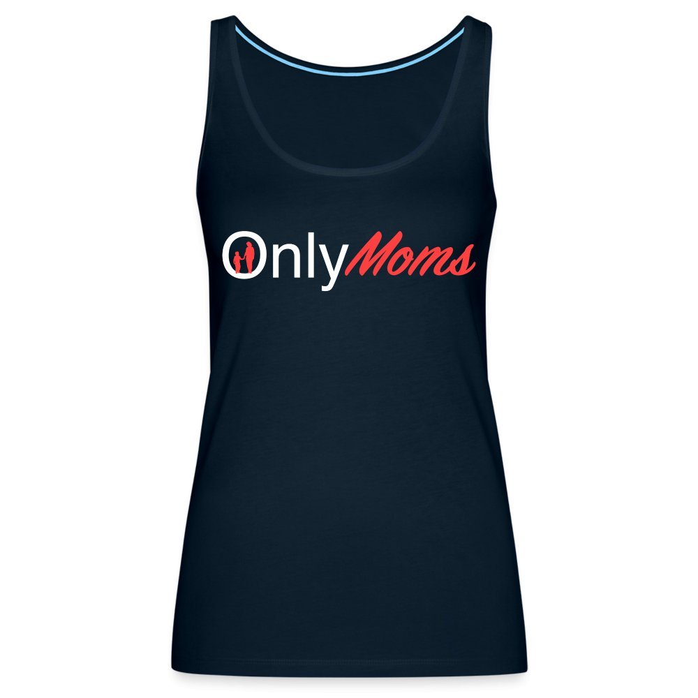 OnlyMoms - Premium Tank Top (White & Pink) - deep navy