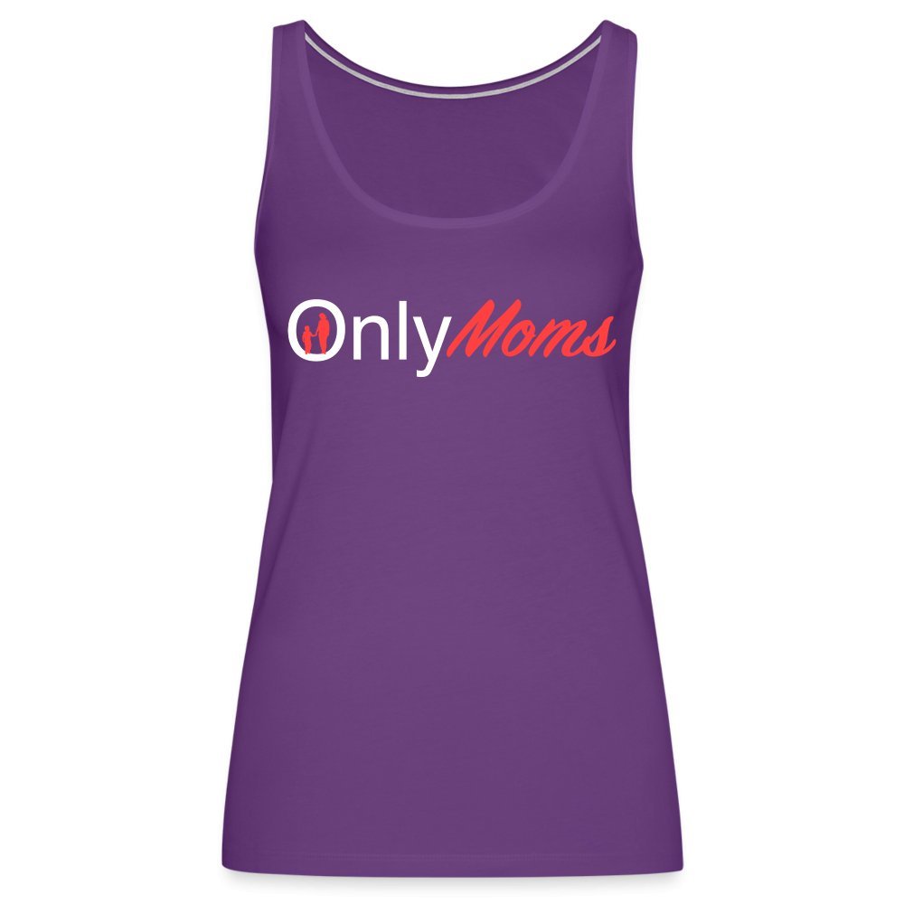 OnlyMoms - Premium Tank Top (White & Pink) - purple