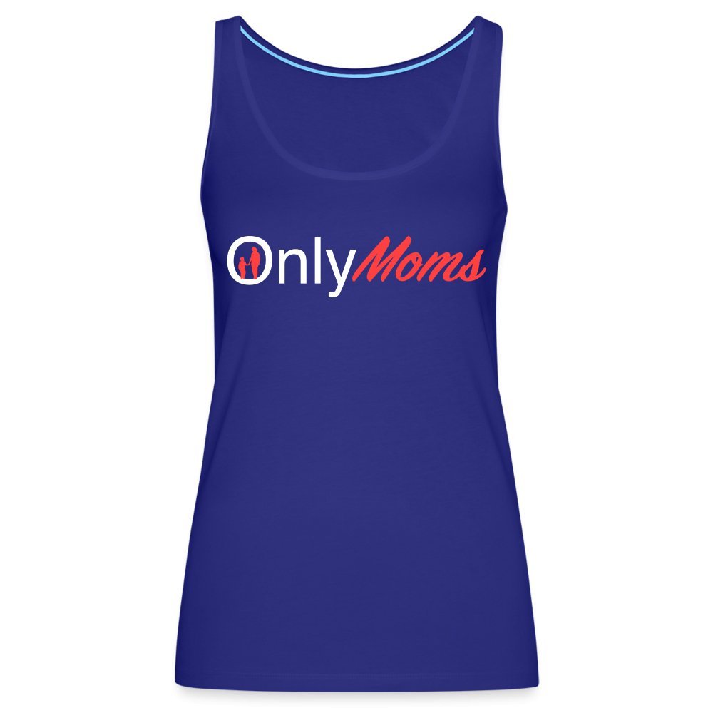 OnlyMoms - Premium Tank Top (White & Pink) - royal blue