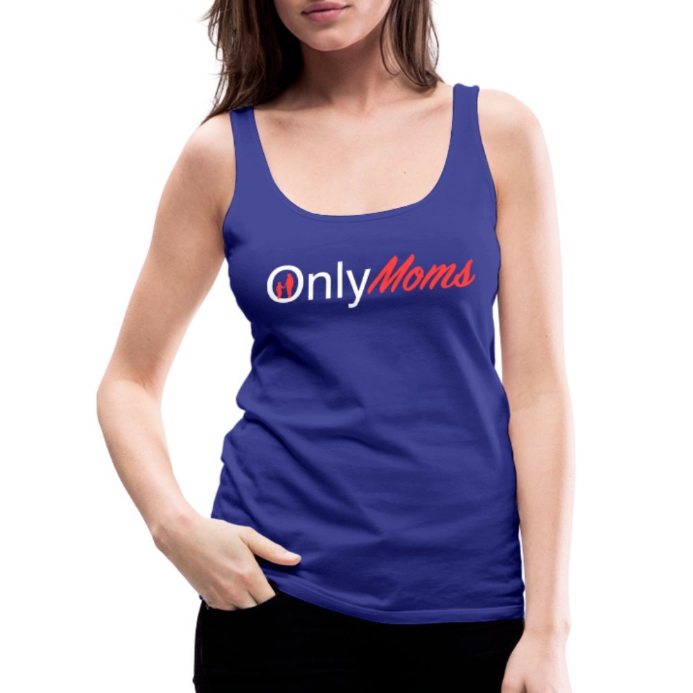 OnlyMoms - Premium Tank Top (White & Pink) - royal blue