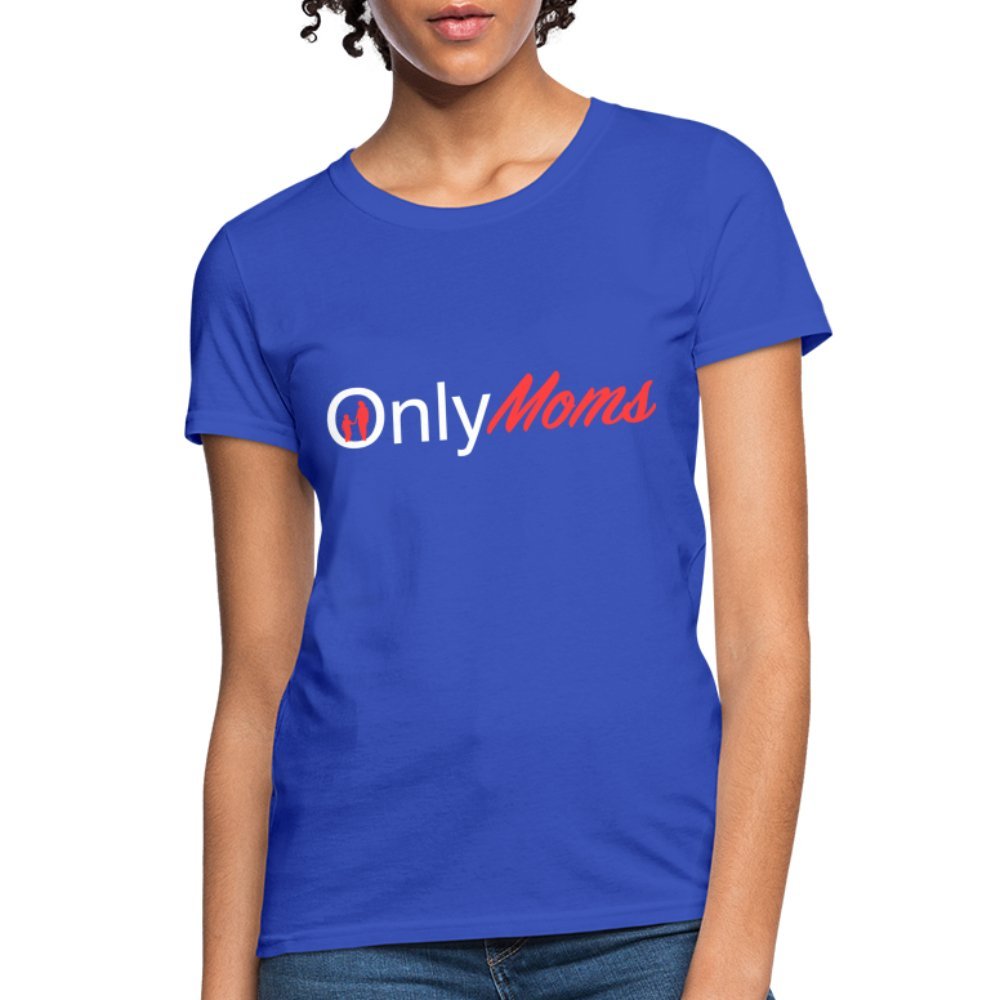 OnlyMoms - Women's T-Shirt (White & Pink) - heather black