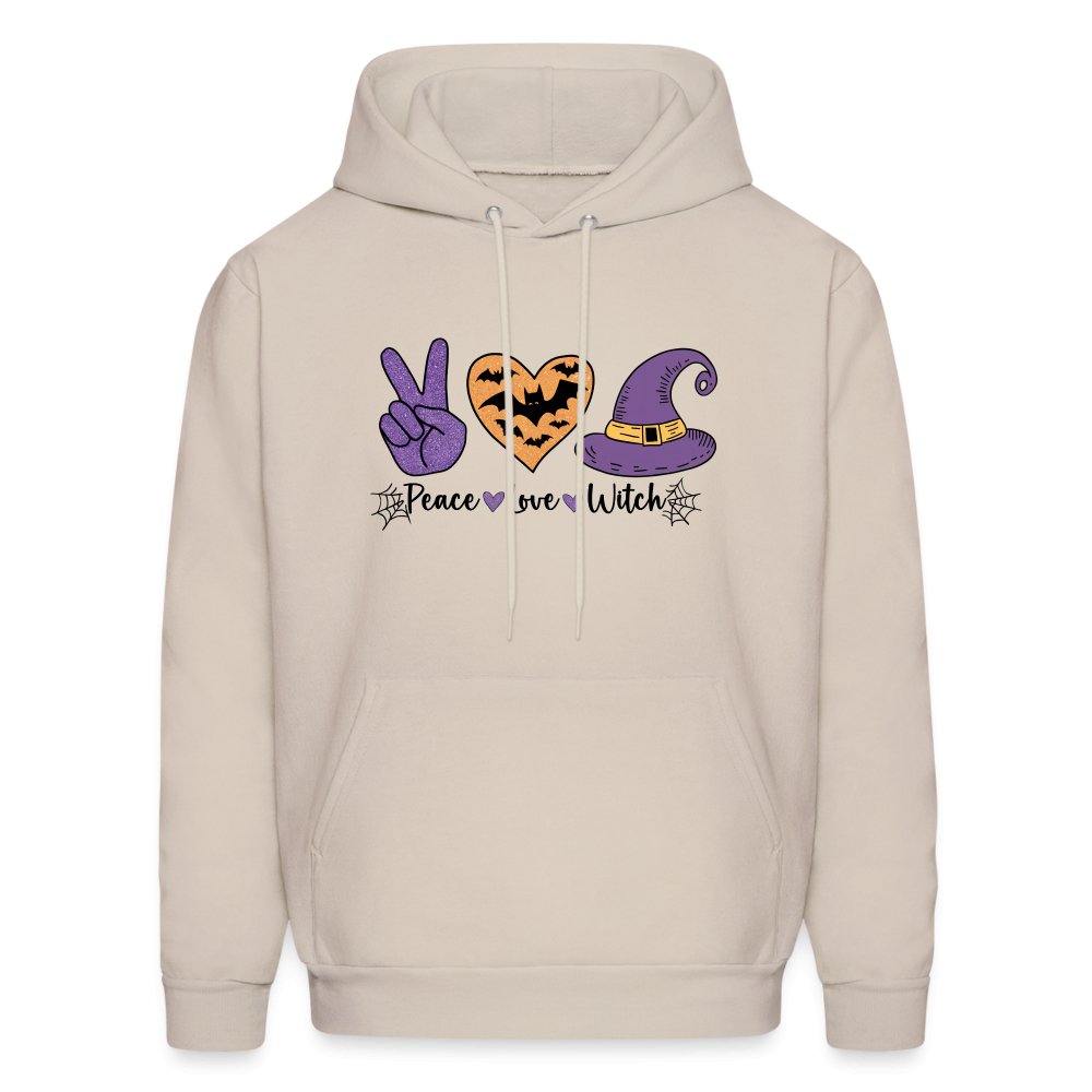 Peace Love Witch Hoodie (Halloween Witch) - Sand