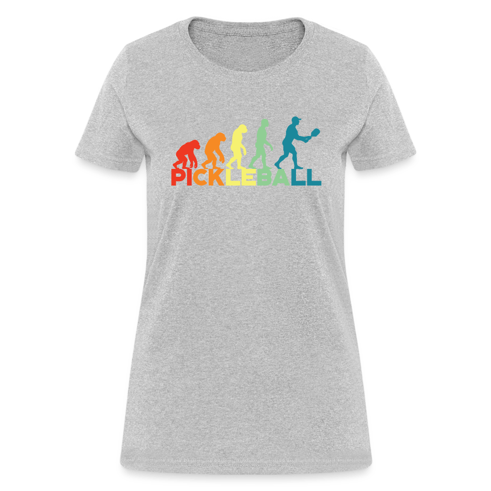 Pickleball Evolution Women's Contoured T-Shirt - heather gray