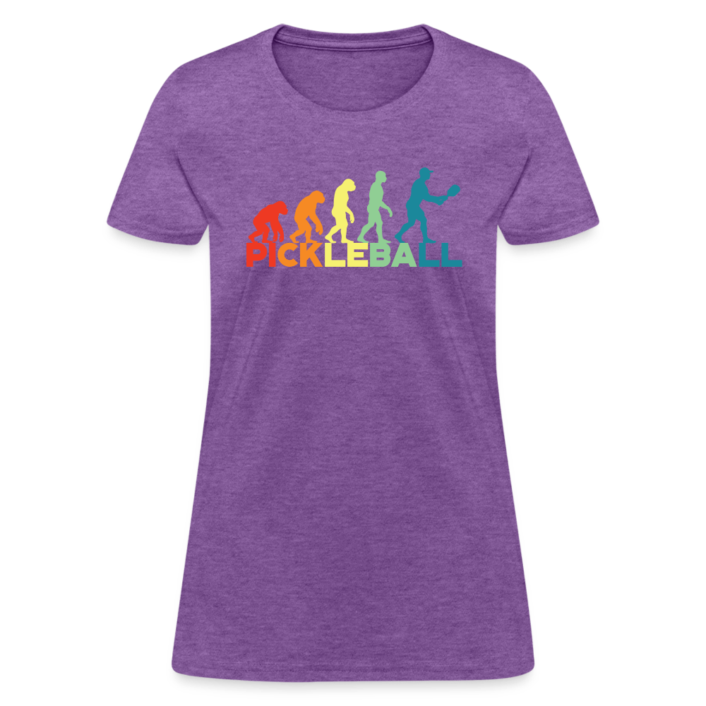 Pickleball Evolution Women's Contoured T-Shirt - purple heather