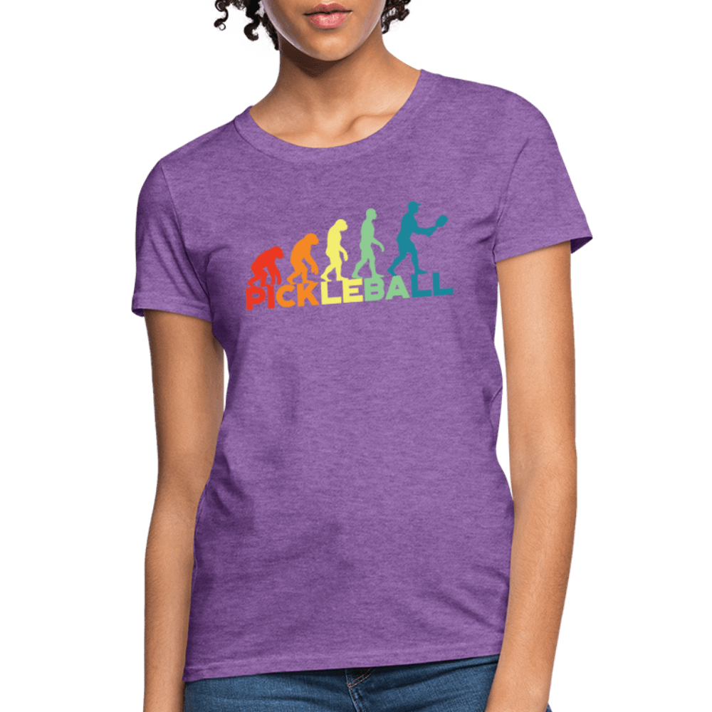 Pickleball Evolution Women's Contoured T-Shirt - purple heather