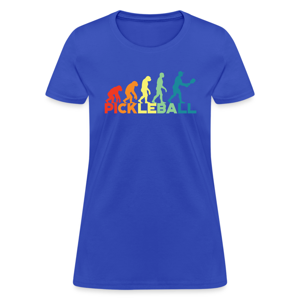 Pickleball Evolution Women's Contoured T-Shirt - royal blue