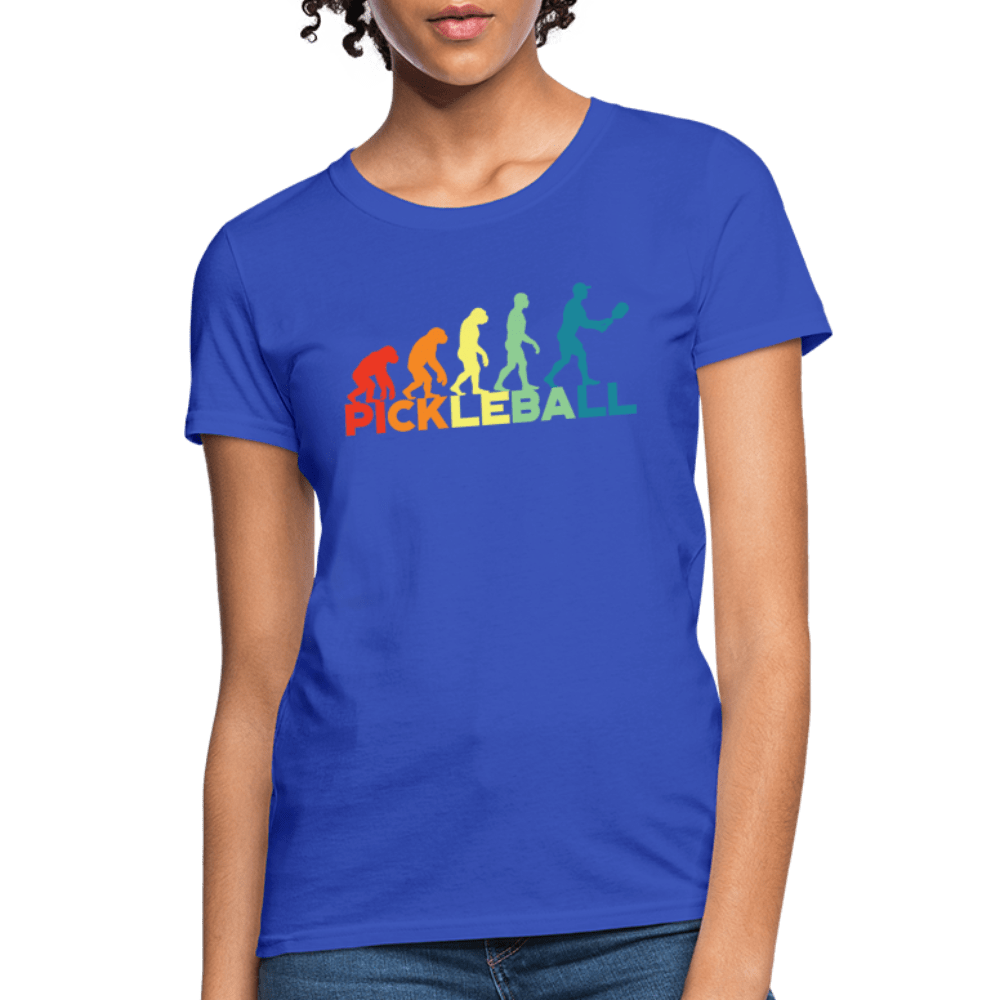 Pickleball Evolution Women's Contoured T-Shirt - royal blue