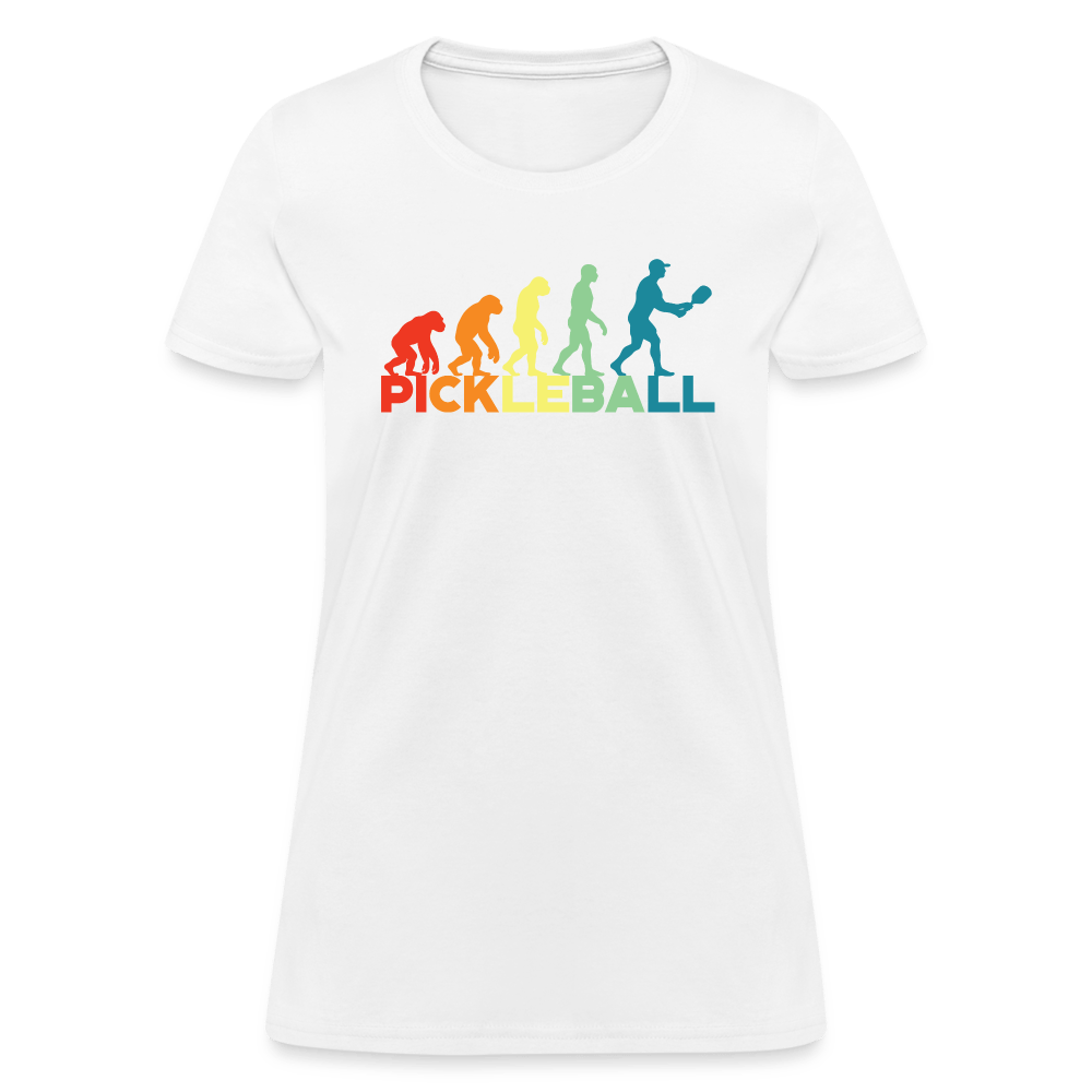 Pickleball Evolution Women's Contoured T-Shirt - white