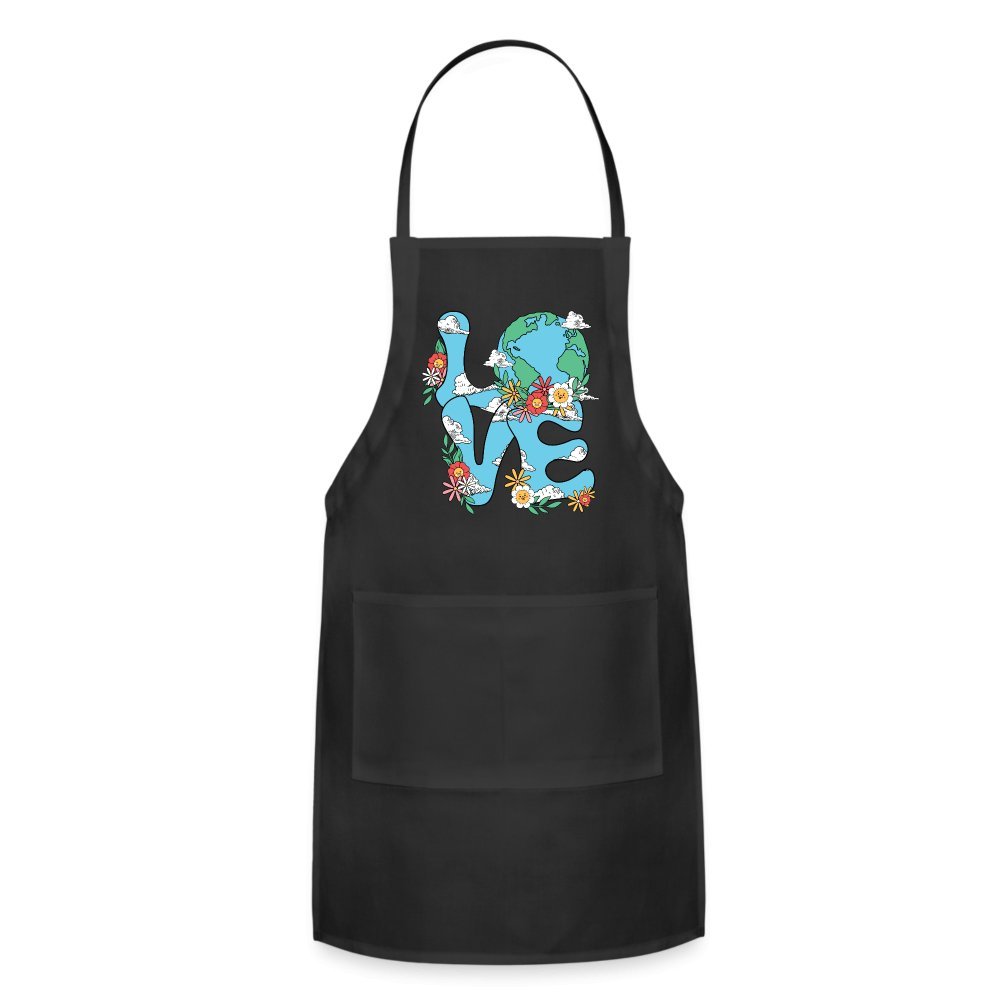 Planet's Natural Beauty Earth Day Adjustable Apron - black