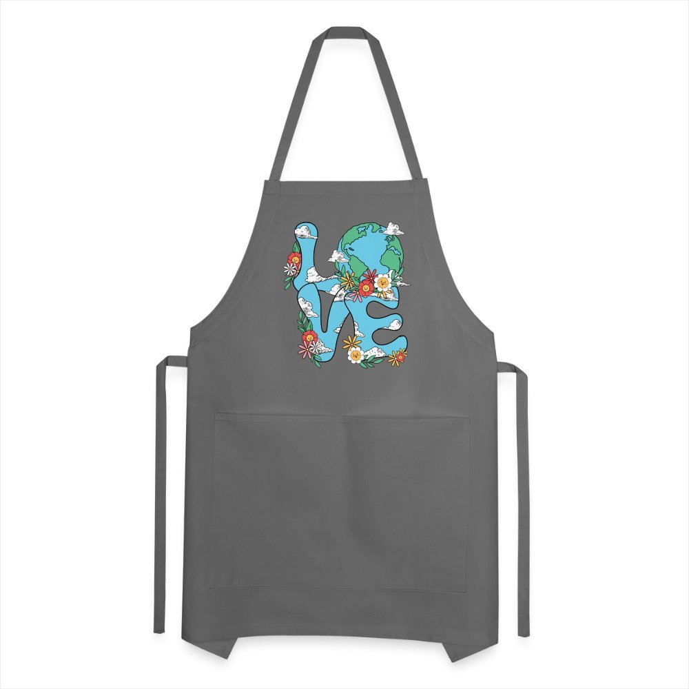 Planet's Natural Beauty Earth Day Adjustable Apron - charcoal