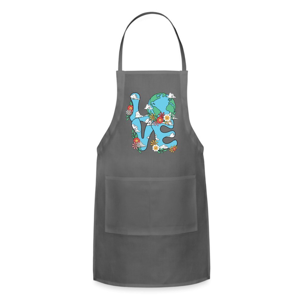 Planet's Natural Beauty Earth Day Adjustable Apron - charcoal