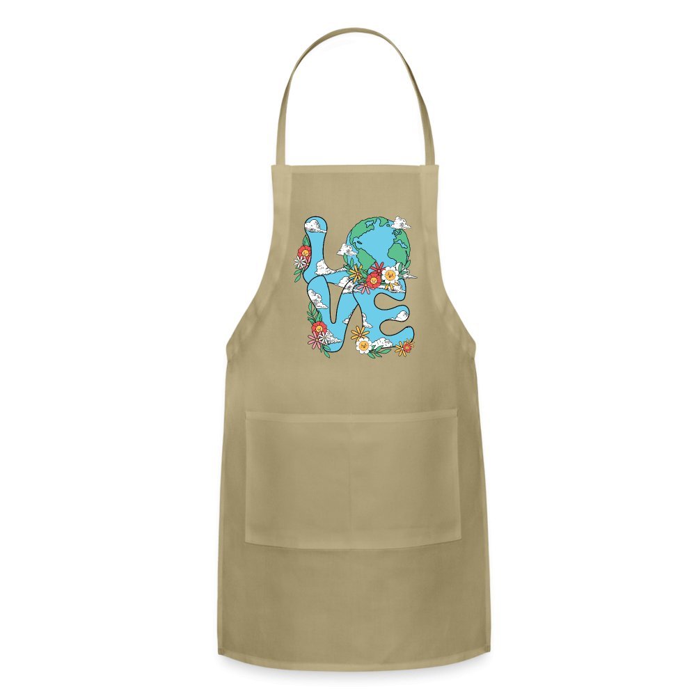 Planet's Natural Beauty Earth Day Adjustable Apron - khaki