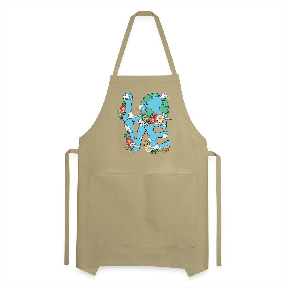 Planet's Natural Beauty Earth Day Adjustable Apron - khaki