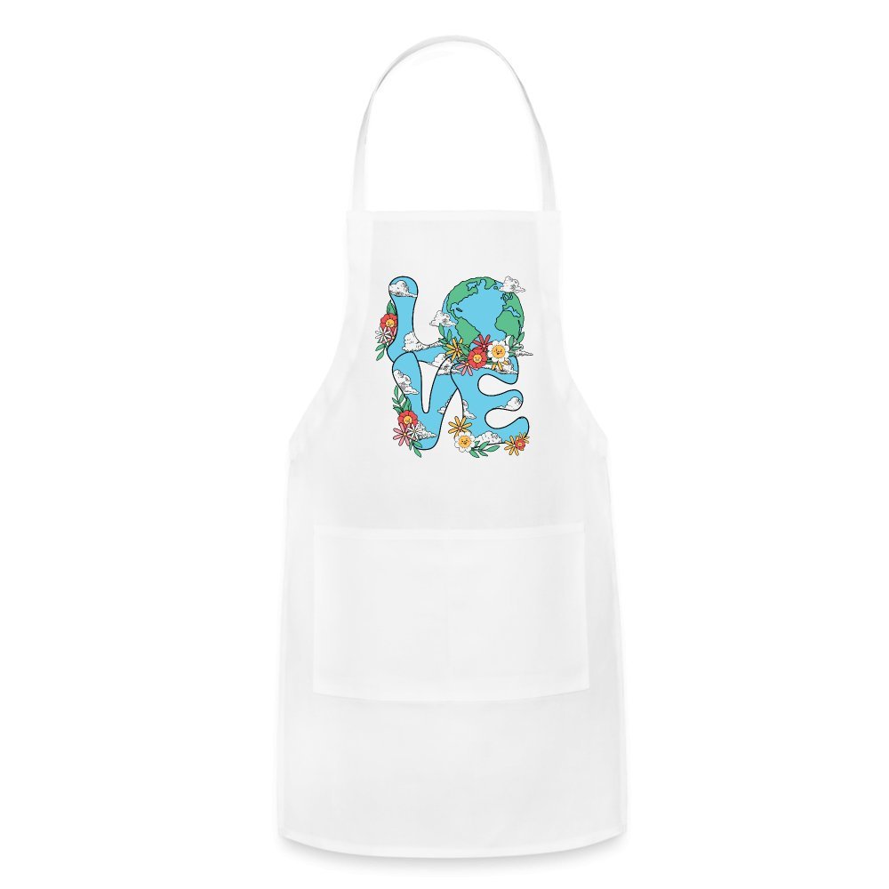 Planet's Natural Beauty Earth Day Adjustable Apron - white