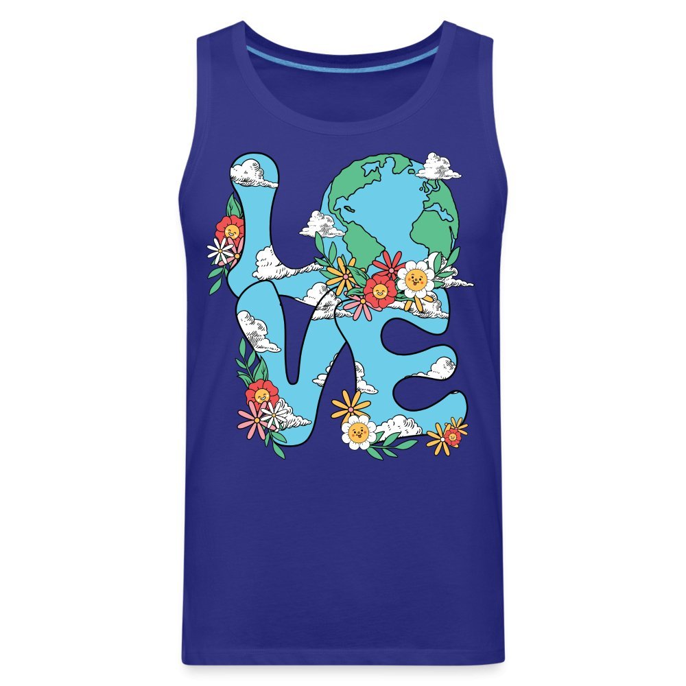 Planet's Natural Beauty Men’s Premium Tank Top (Earth Day) - royal blue