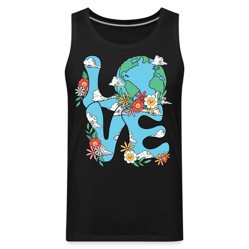 Planet's Natural Beauty Men’s Premium Tank Top (Earth Day) - white