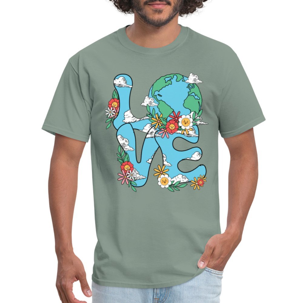 Planet's Natural Beauty T-Shirt (Earth Day) - sage