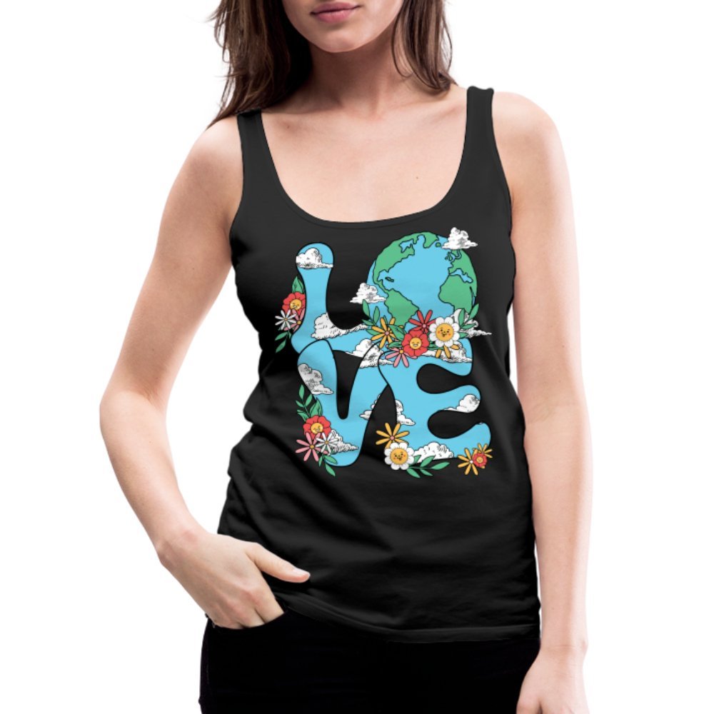 Planet's Natural Beauty Women’s Premium Tank Top (Earth Day) - black