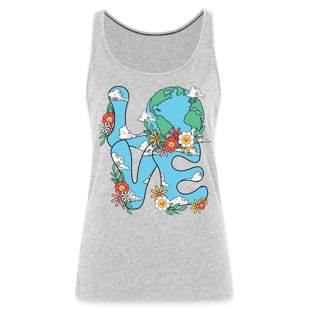 Planet's Natural Beauty Women’s Premium Tank Top (Earth Day) - heather gray