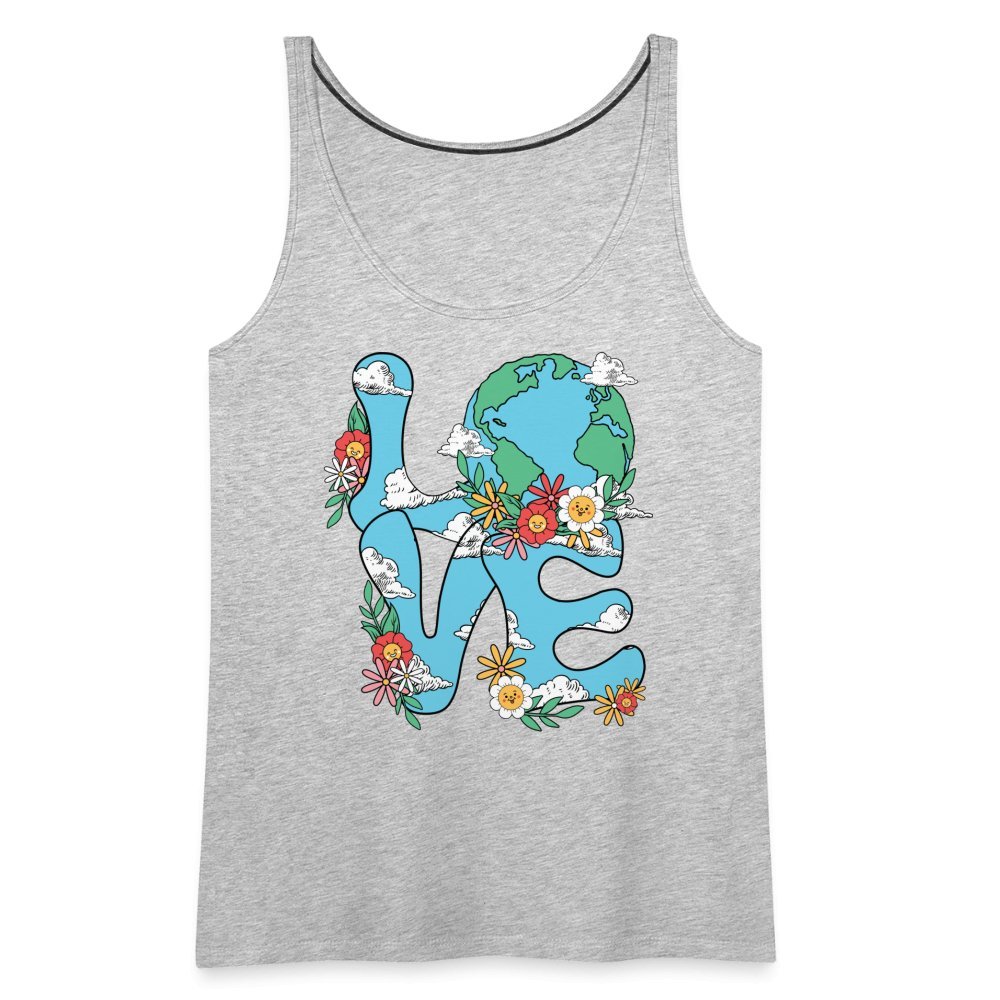 Planet's Natural Beauty Women’s Premium Tank Top (Earth Day) - heather gray