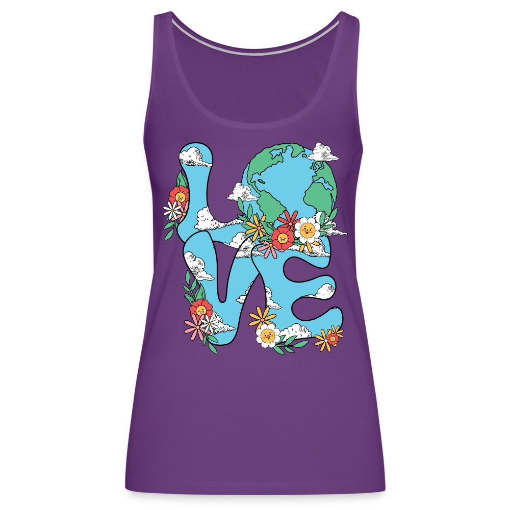 Planet's Natural Beauty Women’s Premium Tank Top (Earth Day) - purple