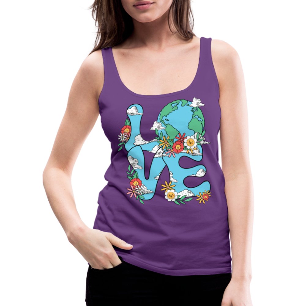 Planet's Natural Beauty Women’s Premium Tank Top (Earth Day) - purple