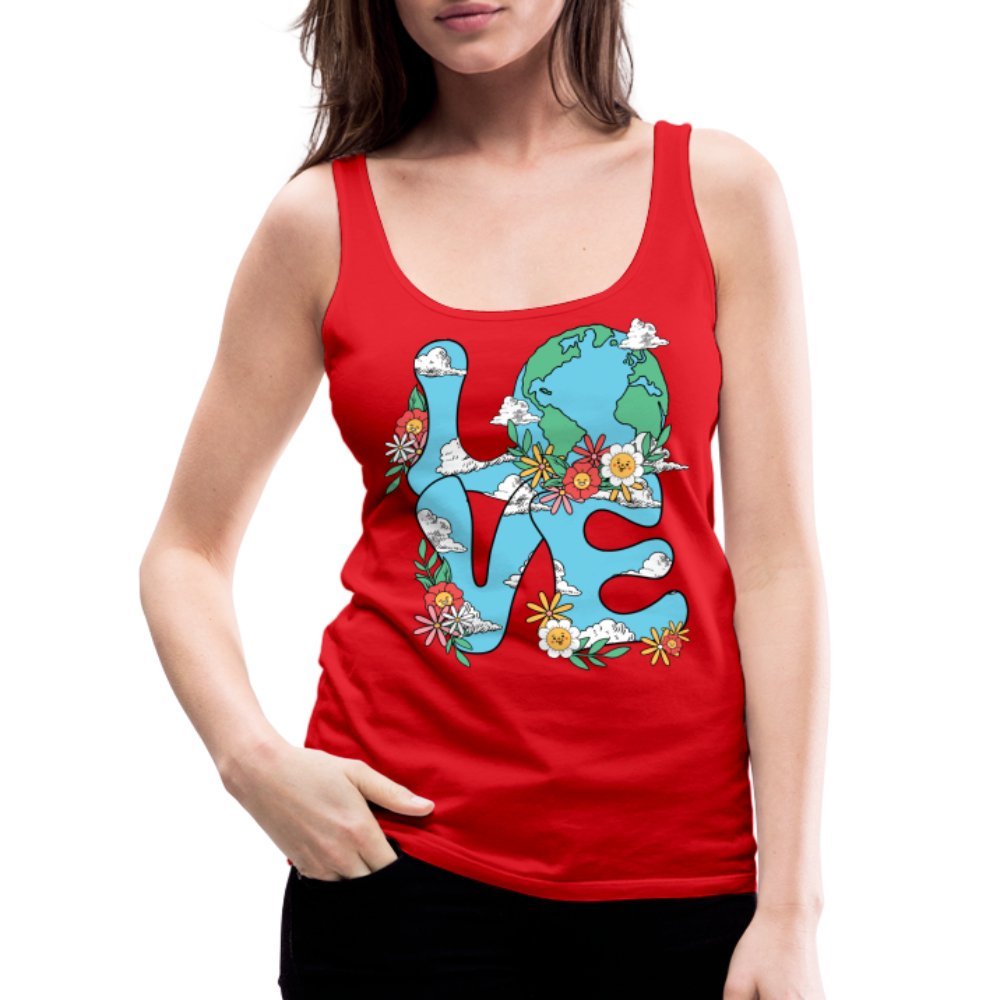 Planet's Natural Beauty Women’s Premium Tank Top (Earth Day) - red