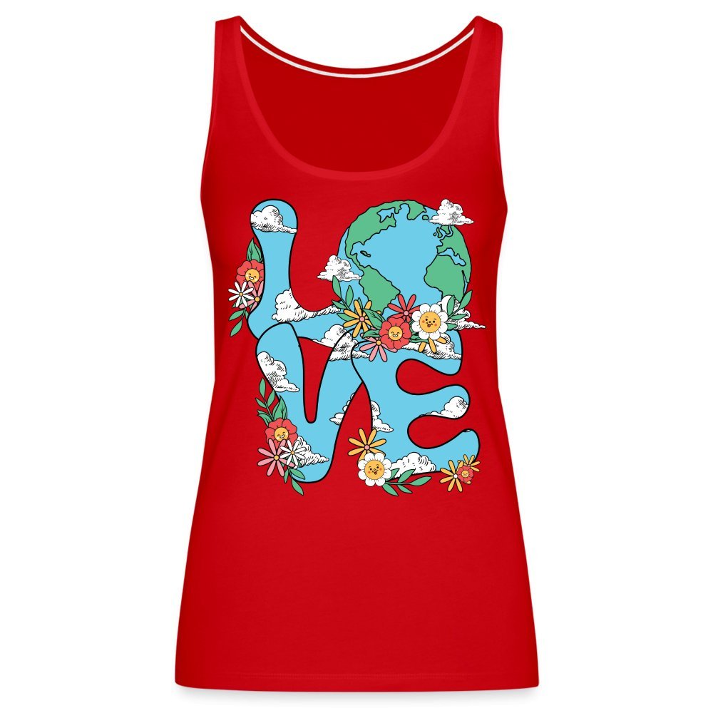 Planet's Natural Beauty Women’s Premium Tank Top (Earth Day) - red