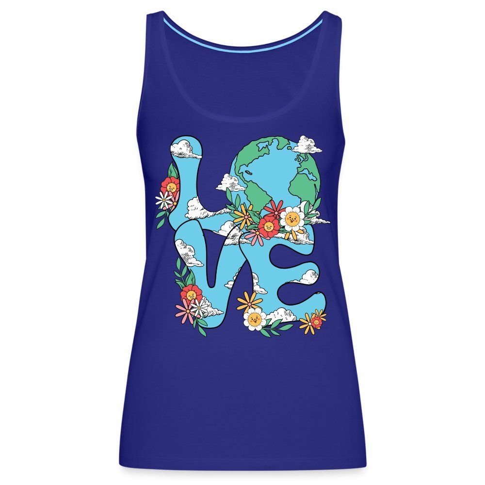 Planet's Natural Beauty Women’s Premium Tank Top (Earth Day) - royal blue