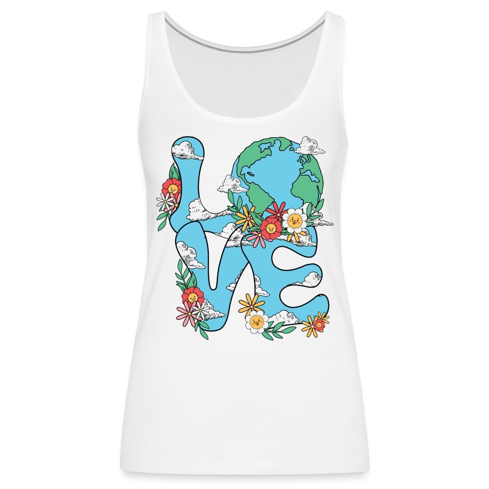 Planet's Natural Beauty Women’s Premium Tank Top (Earth Day) - white