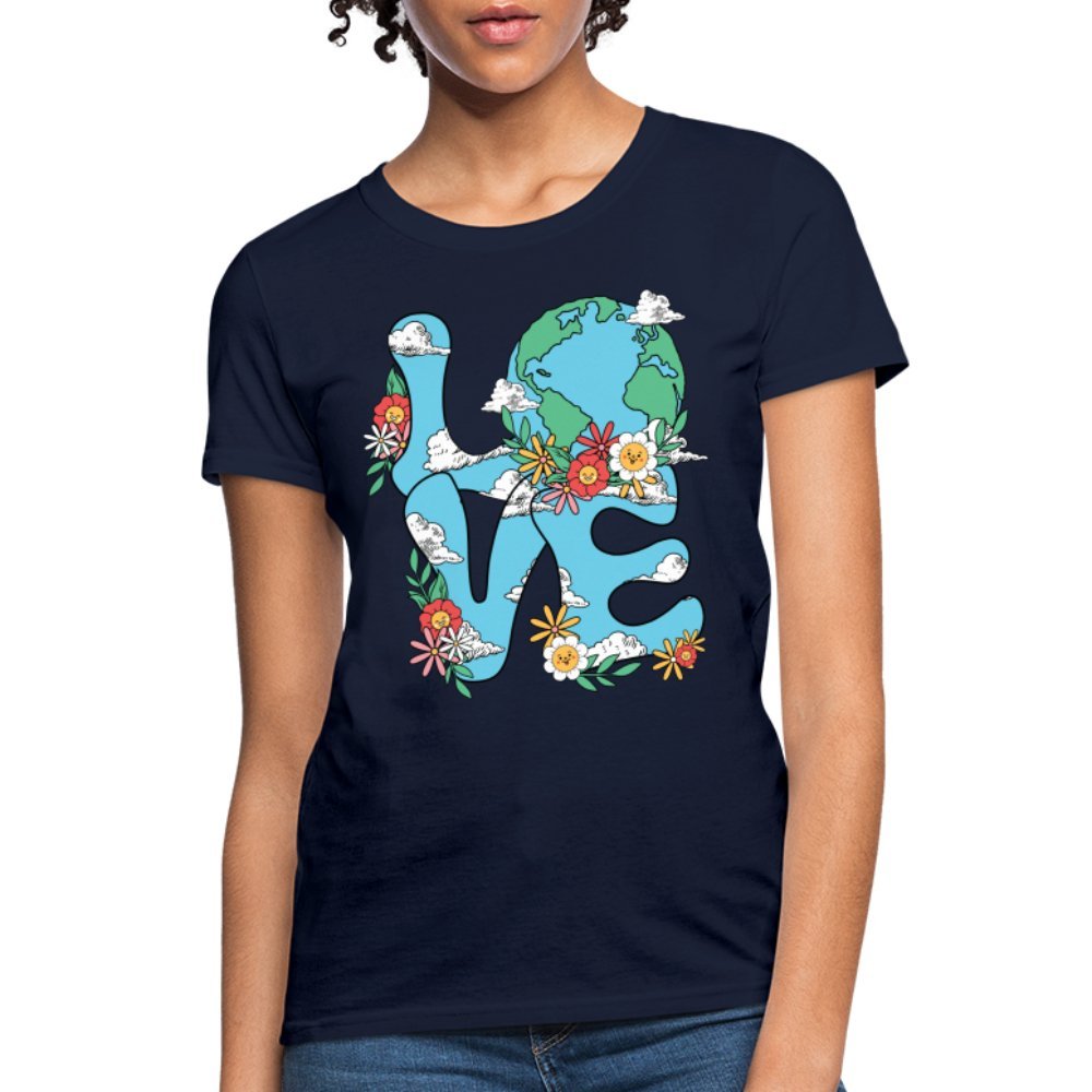 Planet's Natural Beauty Women's T-Shirt (Earth Day) - navy