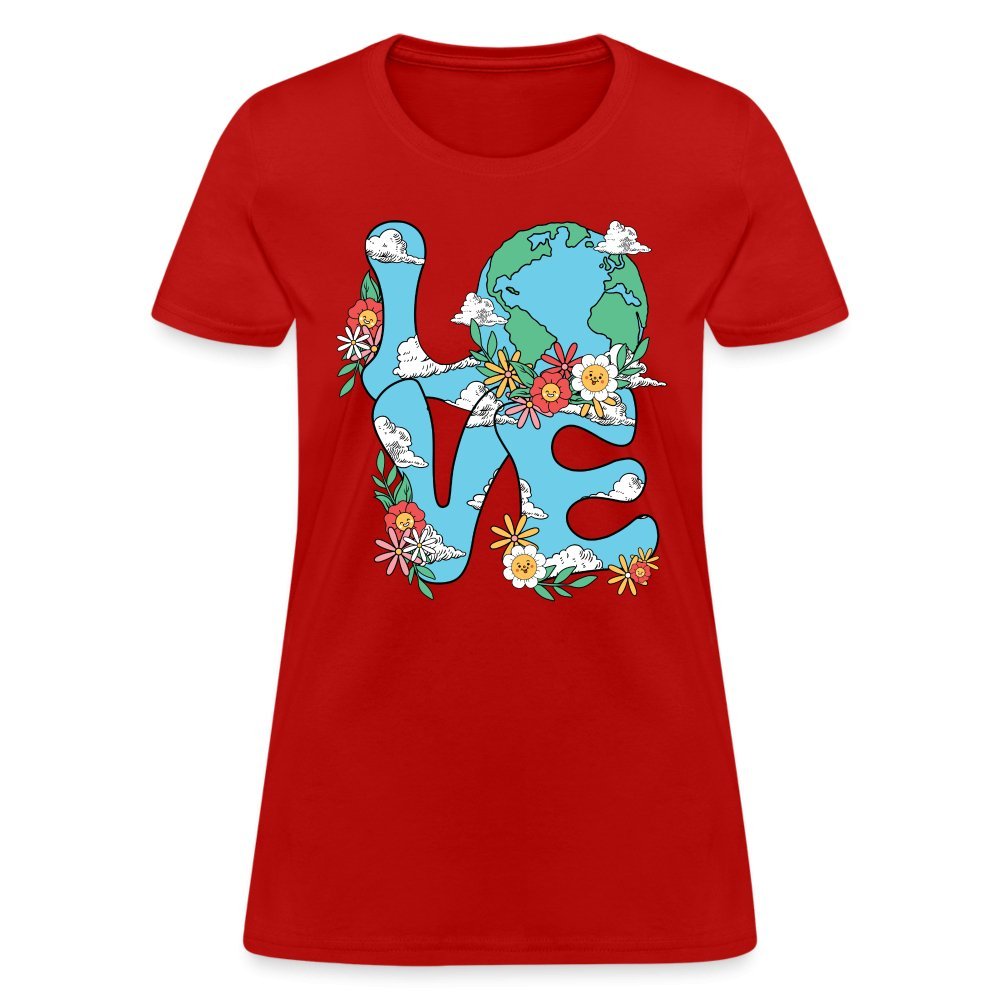 Planet's Natural Beauty Women's T-Shirt (Earth Day) - red