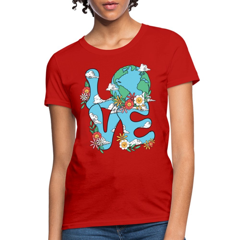 Planet's Natural Beauty Women's T-Shirt (Earth Day) - red