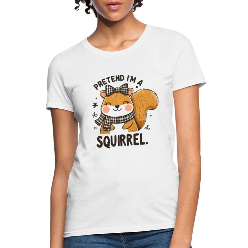 Pretend I'm a Squirrel Women's Contoured T-Shirt - heather gray