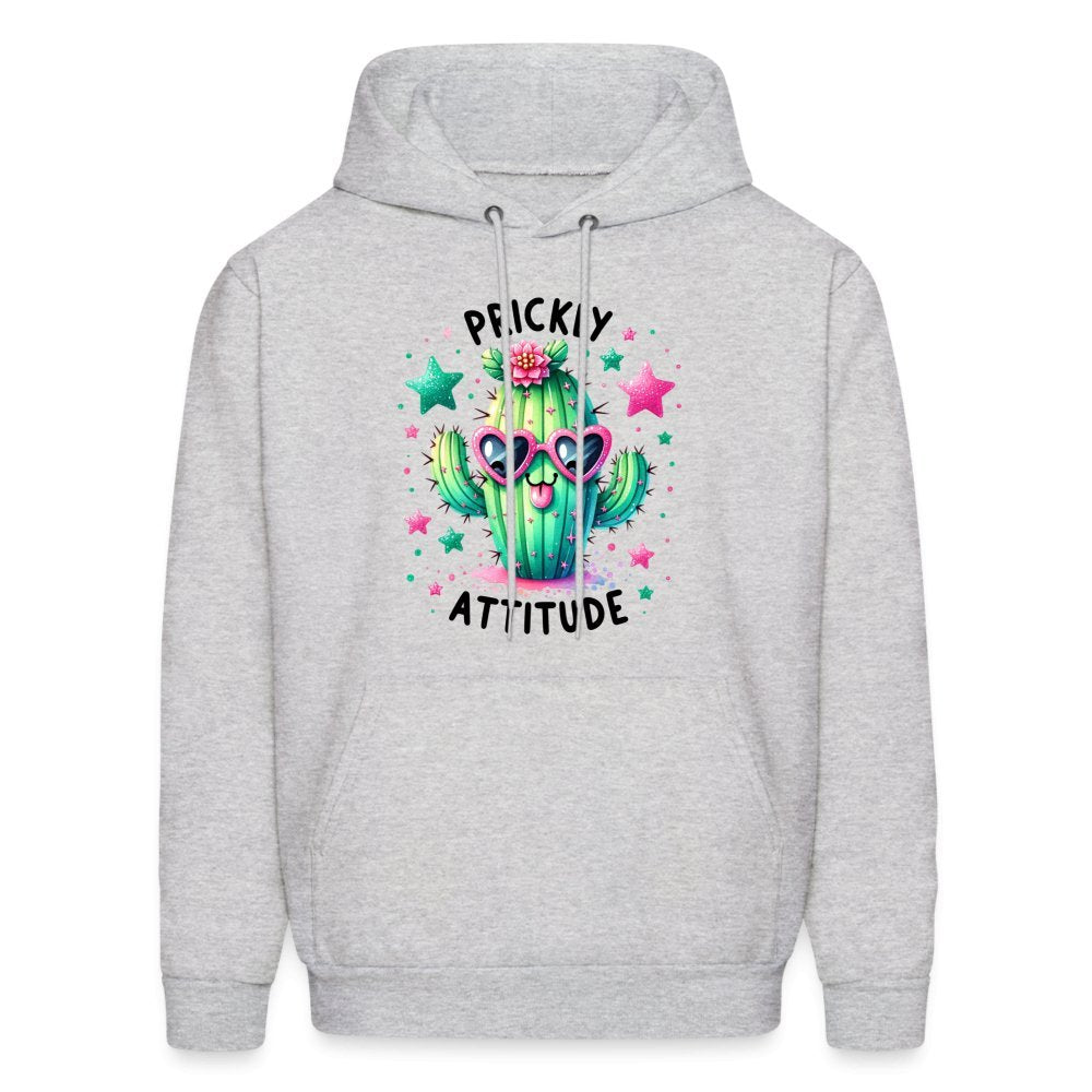 Prickly Attitude Hoodie (Cactus with Attitude) - ash