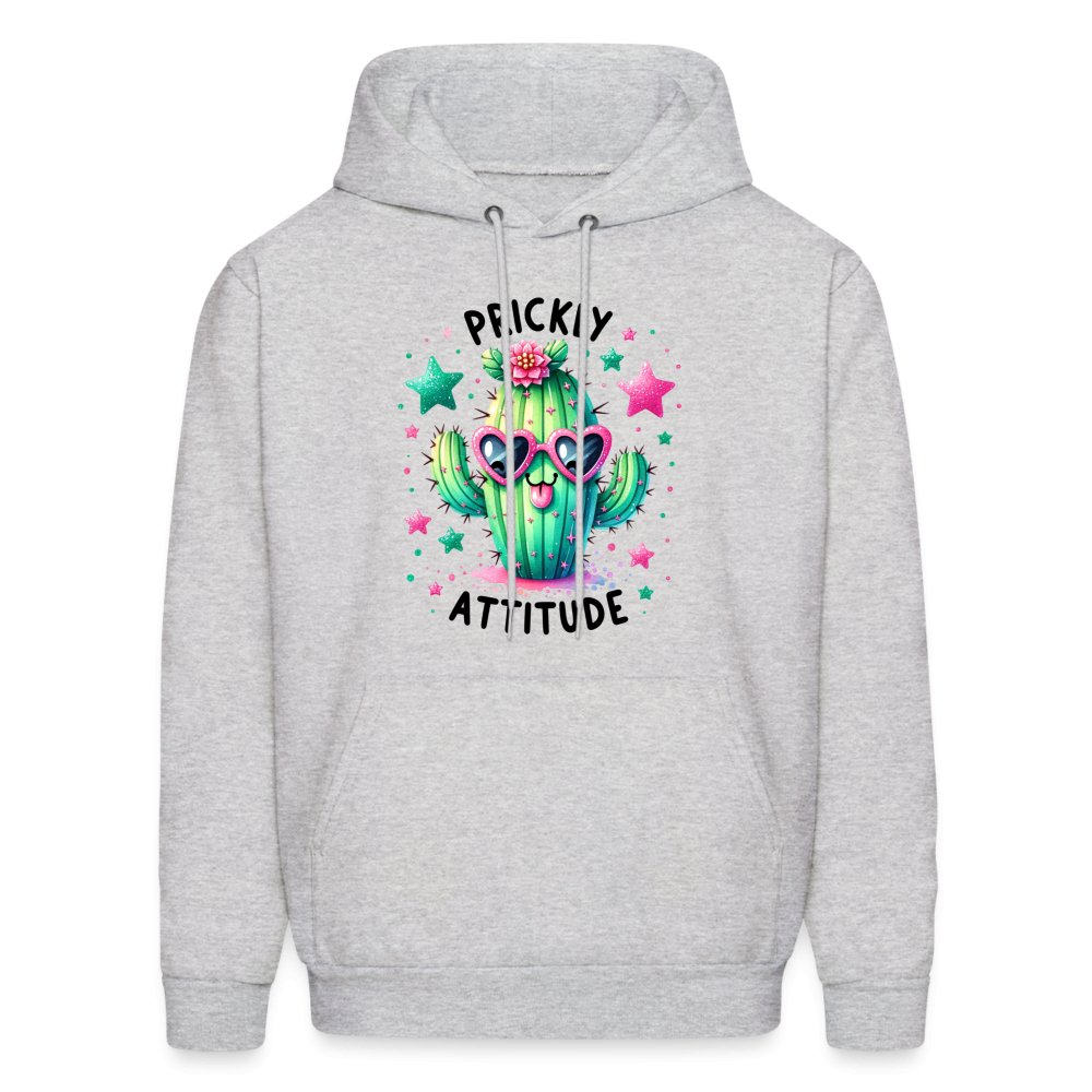 Prickly Attitude Hoodie (Cactus with Attitude) - option1# - Men's Hoodie | Hanes P170