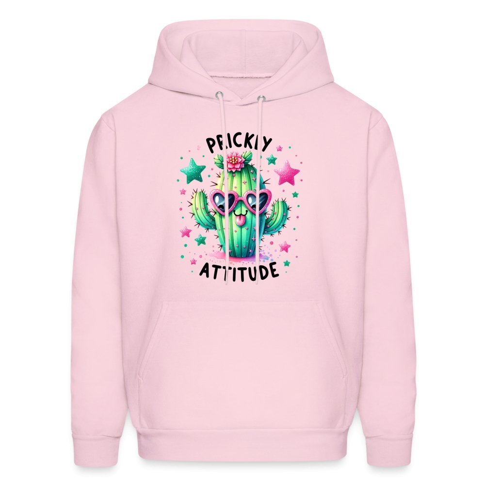 Prickly Attitude Hoodie (Cactus with Attitude) - pale pink