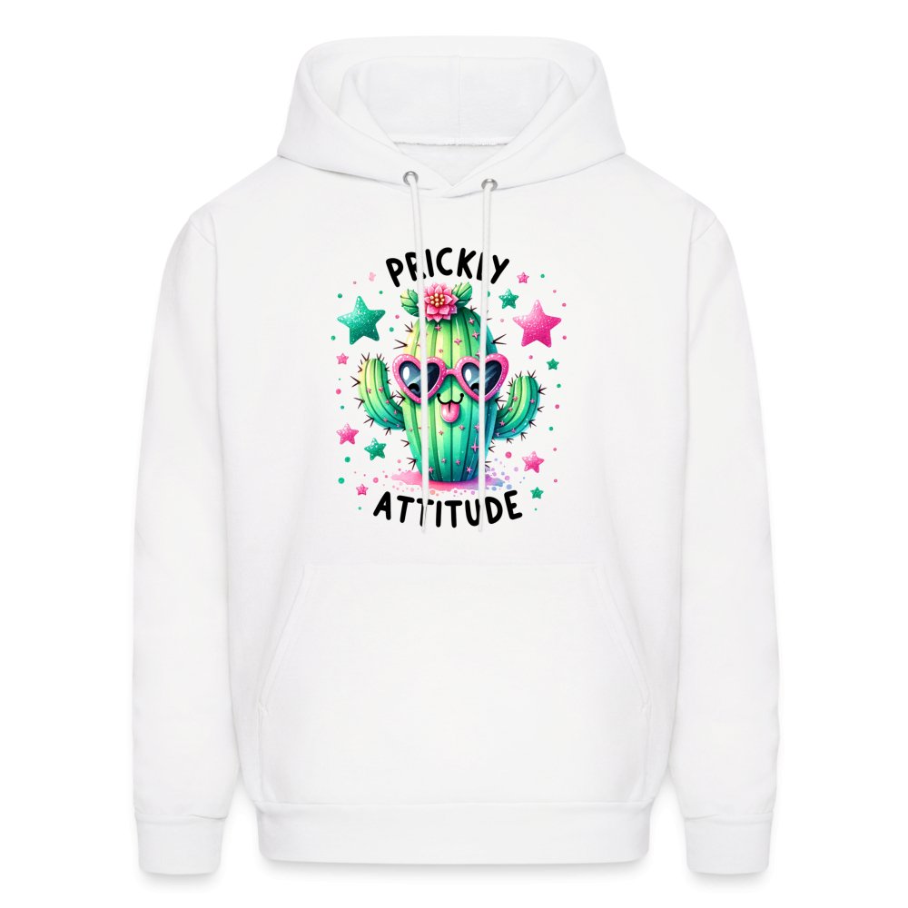 Prickly Attitude Hoodie (Cactus with Attitude) - white