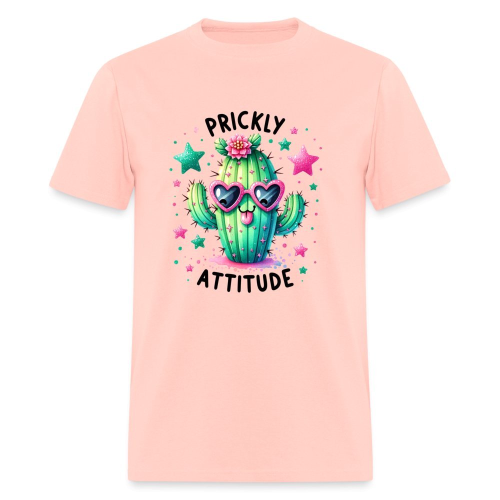 Prickly Attitude T-Shirt (Cactus with Attitude) - blush pink