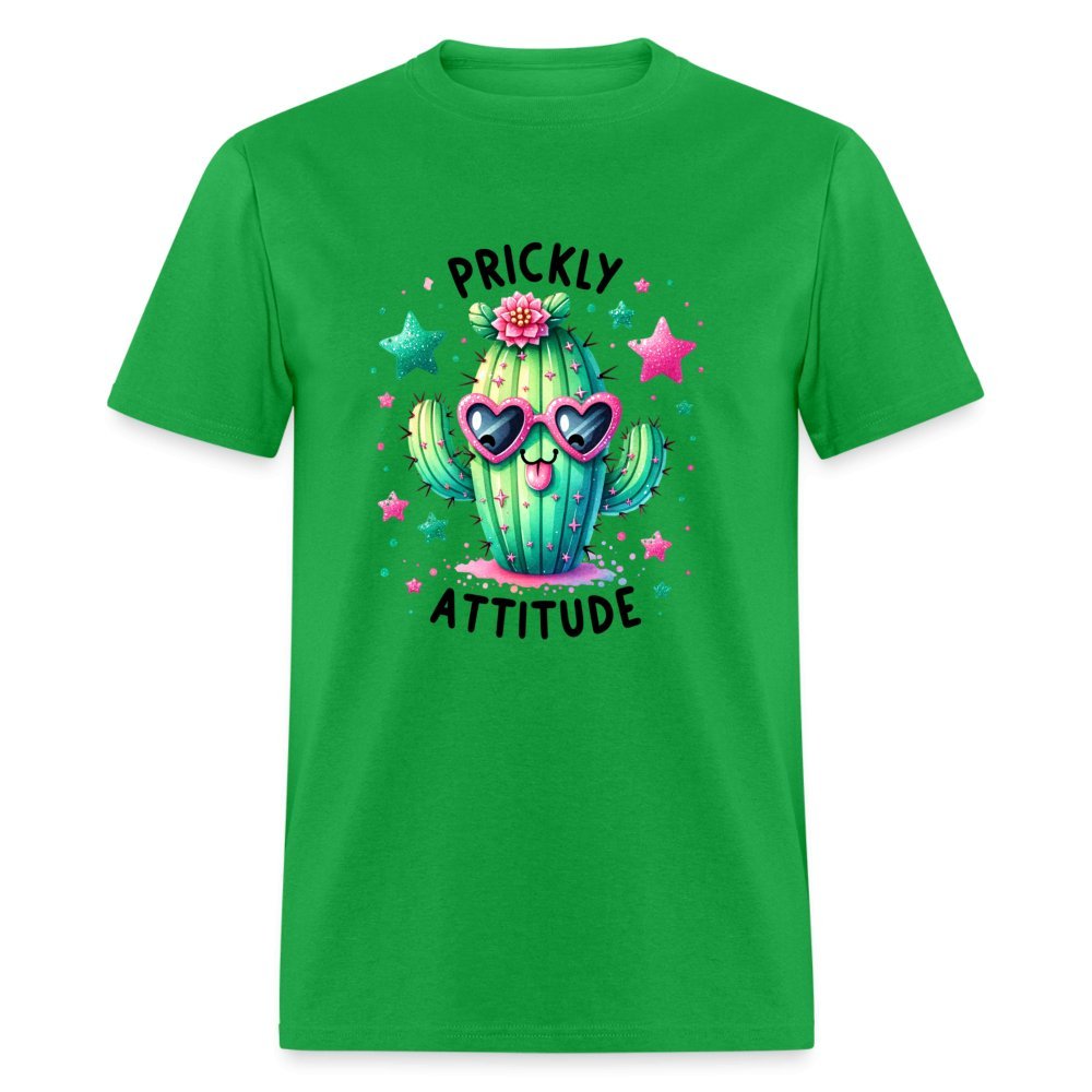 Prickly Attitude T-Shirt (Cactus with Attitude) - bright green