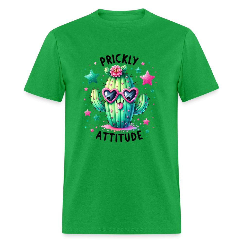 Prickly Attitude T-Shirt (Cactus with Attitude) - option1# - Unisex Classic T-Shirt | Fruit of the Loom 3930