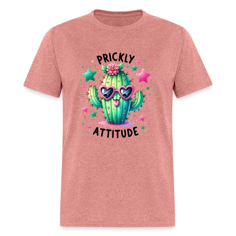 Prickly Attitude T-Shirt (Cactus with Attitude) - heather mauve