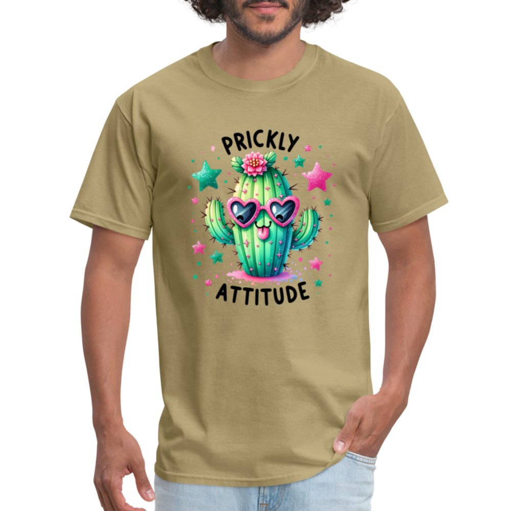 Prickly Attitude T-Shirt (Cactus with Attitude) - option1# - Unisex Classic T-Shirt | Fruit of the Loom 3930