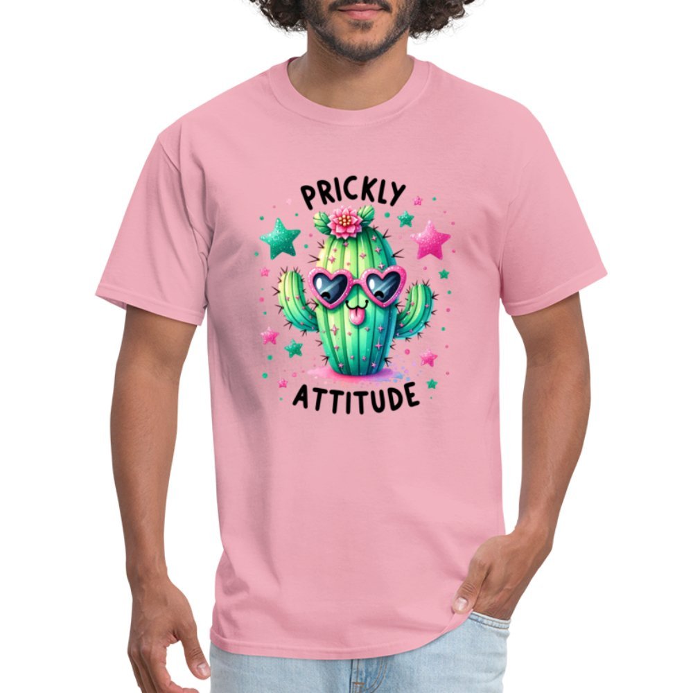 Prickly Attitude T-Shirt (Cactus with Attitude) - pink