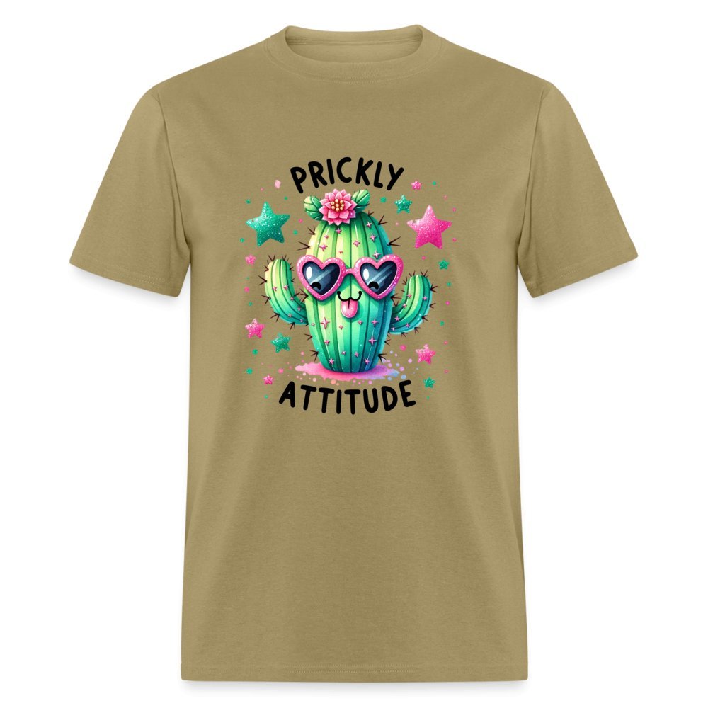 Prickly Attitude T-Shirt (Cactus with Attitude) - sage