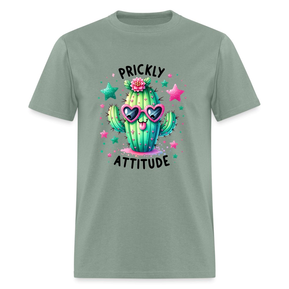 Prickly Attitude T-Shirt (Cactus with Attitude) - option1# - Unisex Classic T-Shirt | Fruit of the Loom 3930