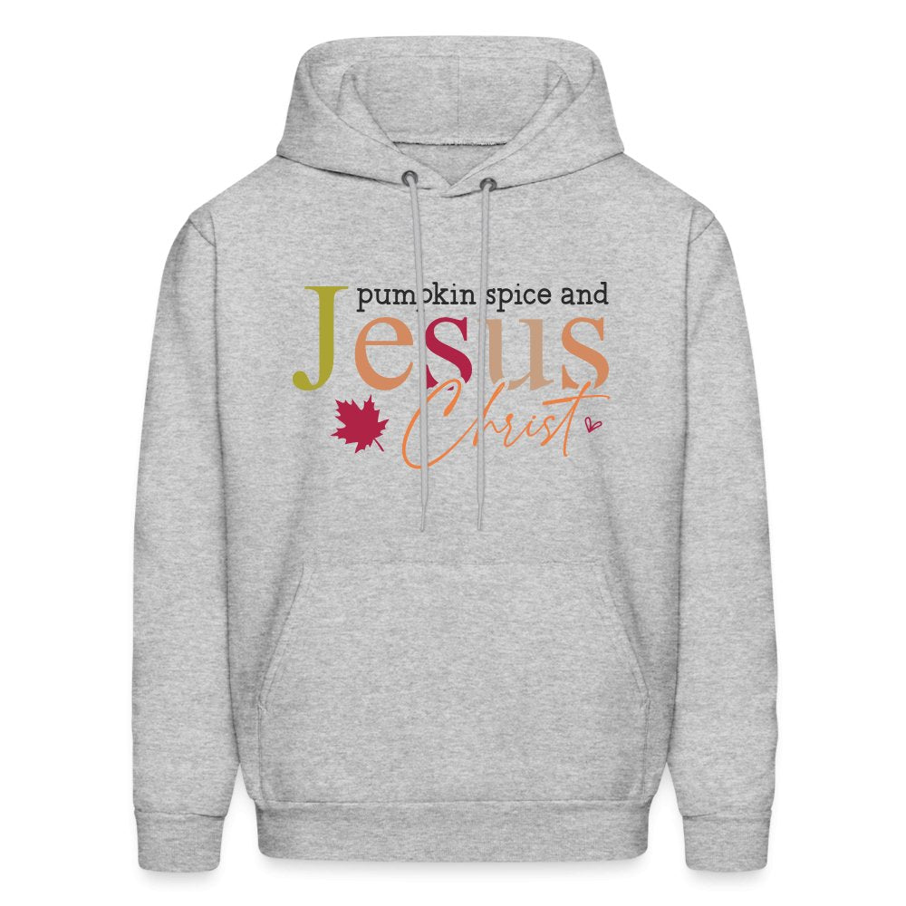 Pumpkin Spice and Jesus Christ Hoodie - heather gray