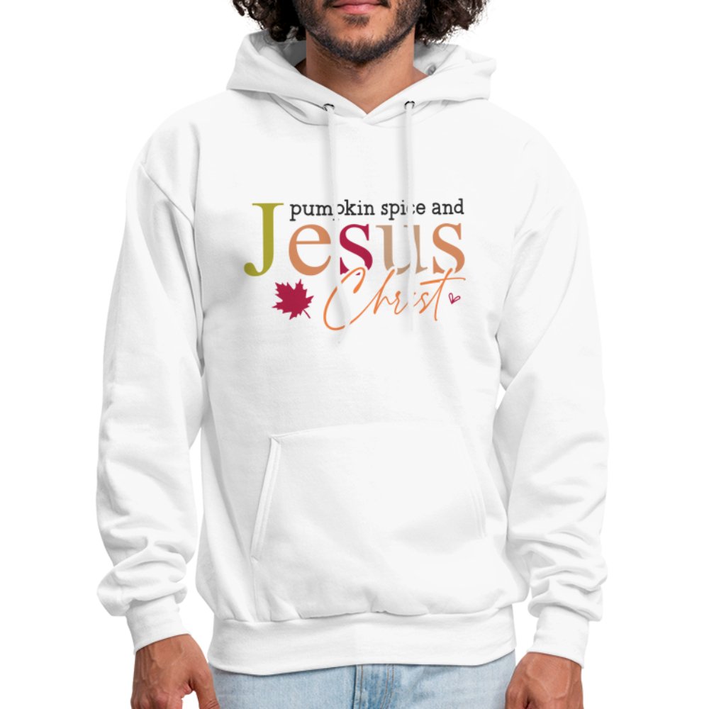 Pumpkin Spice and Jesus Christ Hoodie - white