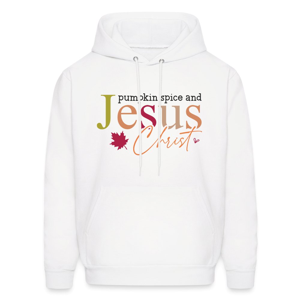 Pumpkin Spice and Jesus Christ Hoodie - white