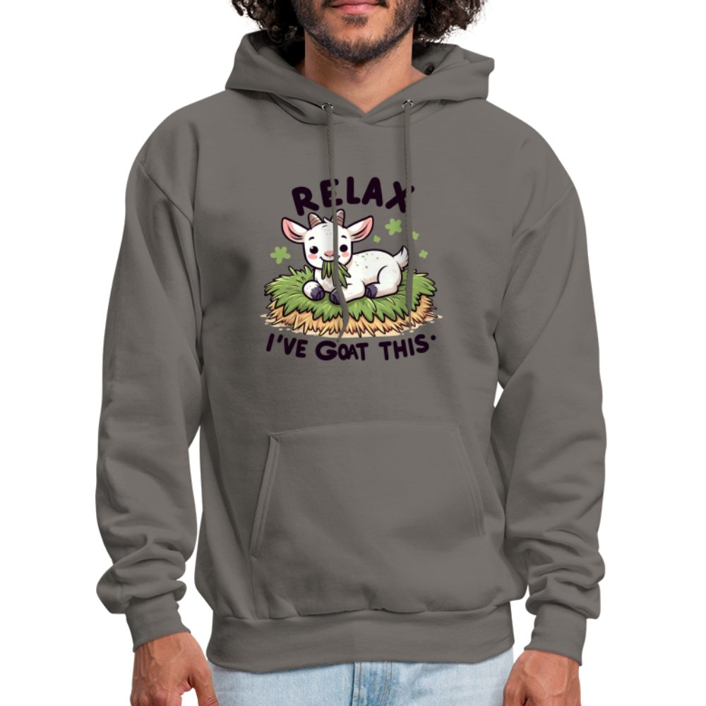 Relax I've Goat This Hoodie (Cute Goat) - asphalt gray